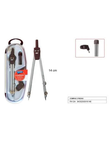 [8435250916146] Compas simple avec crayon à visser par bague